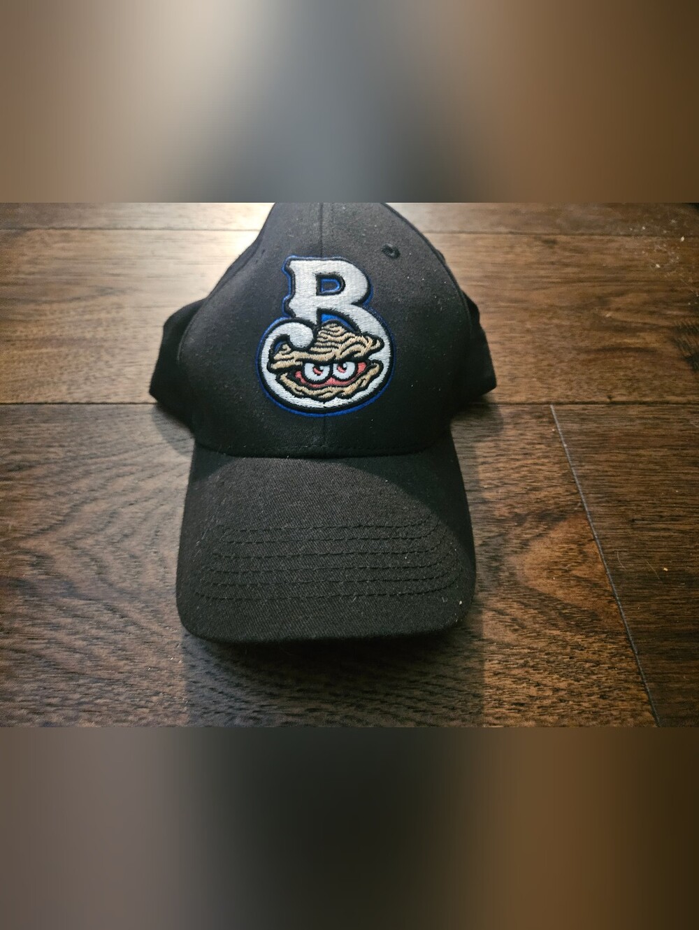 Biloxi Shuckers Black Oyster Cotton Hat Adjustable Used Condition One Size Adult